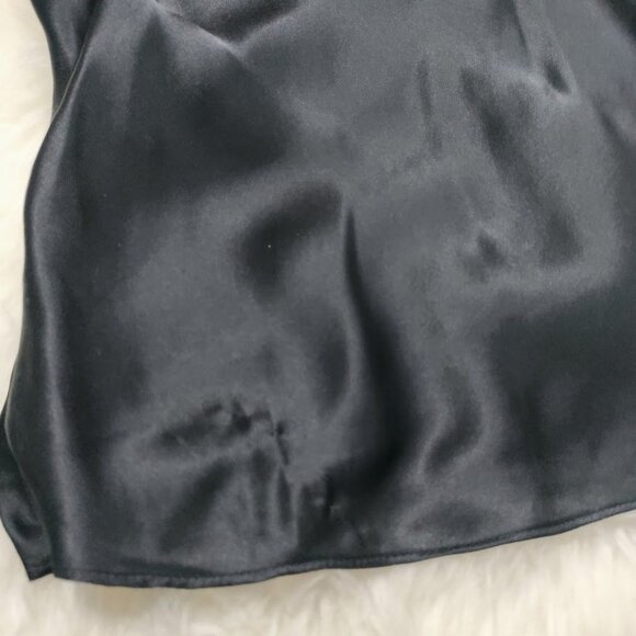 Massimo Black Elegant Layering Piece Sleek Versatile Silk Camisole Top Size P - Picture 7 of 11